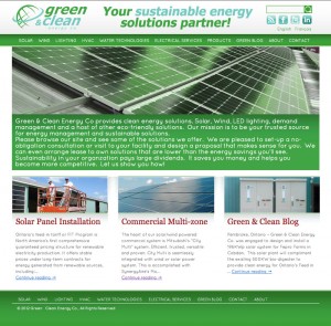 Green & Clean Energy Company WordPress website